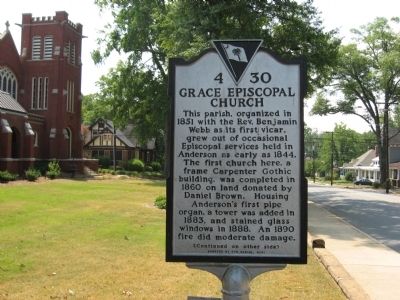 Grace Episcopal Church Marker<br>Front image. Click for full size.