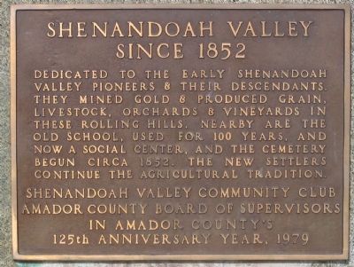 Shenandoah Valley Marker. Click for full size. Shenandoah Valley Marker image. Click for full size.