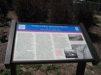 Yorktown Waterfront Civil War Trails Marker. Click for full size. Yorktown Waterfront Civil War Trails Marker image. Click for full size.
