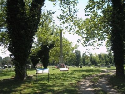 Marker in Greenlawn Memorial Park. Click for full size. Marker in Greenlawn Memorial Park image. Click for full size.