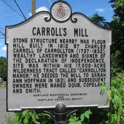 Carroll's Mill Marker image. Click for full size.