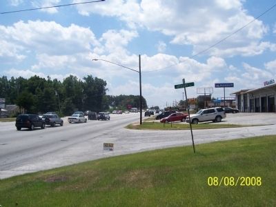 View of Wade Hampton Blvd. from Camp Sevier Marker looking South image. Click for full size.