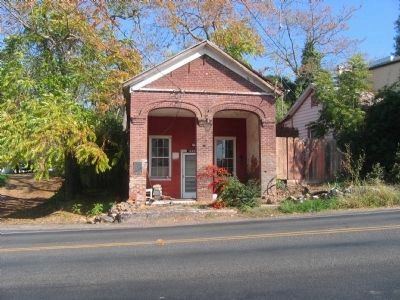 Early Day Butcher Shop and Marker. Click for full size. Early Day Butcher Shop and Marker image. Click for full size.