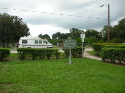 Site of World War II Prisoner of War Camp Marker </b>(reverse). Click for full size. Site of World War II Prisoner of War Camp Marker </b>(reverse) image. Click for full size.