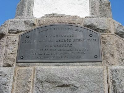 Second Marker Located on the Monument. </b>It reads: image. Click for full size.