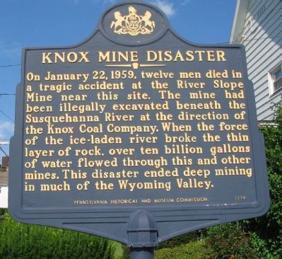 Knox Mine Disaster Marker image. Click for full size.