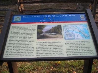 Williamsburg in the Civil War Marker image. Click for full size.
