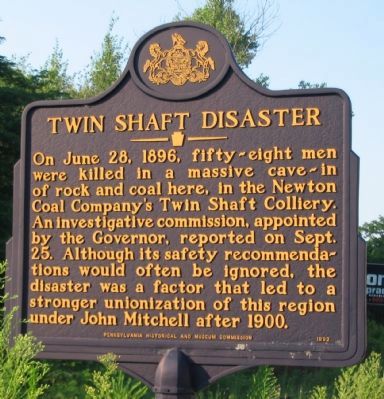 Twin Shaft Disaster Marker image. Click for full size.