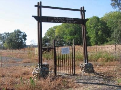 Entrance to the Mormon Island Relocation Cemetery. Click for full size. Entrance to the Mormon Island Relocation Cemetery image. Click for full size.