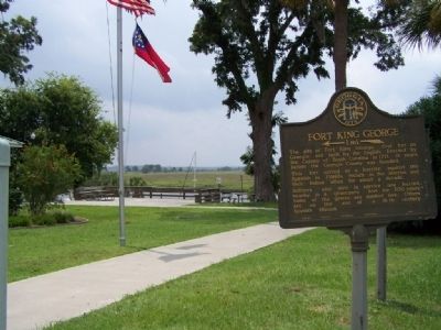 Fort King George Marker. Click for full size. Fort King George Marker image. Click for full size.