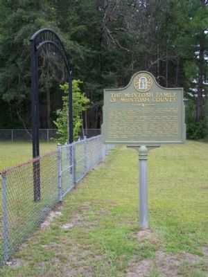 The McIntosh Family Of McIntosh County Marker image. Click for full size.