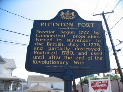 Pittston Fort Marker. Click for full size. Pittston Fort Marker image. Click for full size.