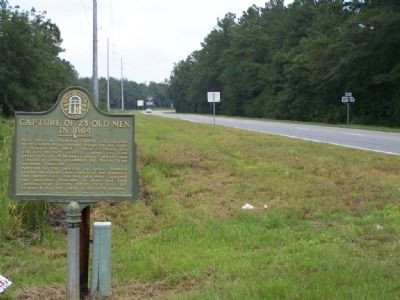 Capture of 23 Old Men in 1864 Marker, looking north on US17 (GA25) image. Click for full size.