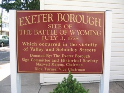 Battle of Wyoming Sign image. Click for full size.