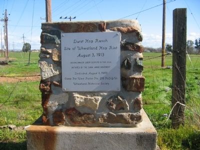 Durst Hop Ranch Marker. Click for full size. Durst Hop Ranch Marker image. Click for full size.