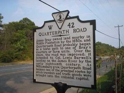 Quarterpath Road Marker. Click for full size. Quarterpath Road Marker image. Click for full size.