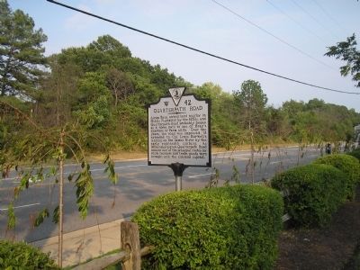 Marker on Pocahontas Trail. Click for full size. Marker on Pocahontas Trail image. Click for full size.