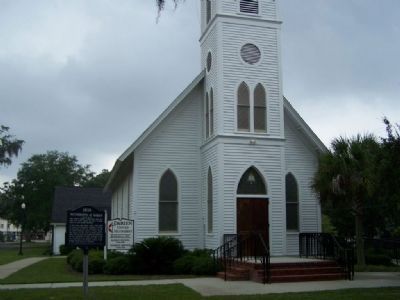Methodist Church and Marker image. Click for full size.