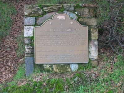 Overland Emigrant Trail Marker. Click for full size. Overland Emigrant Trail Marker image. Click for full size.