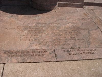 Names Listed (on sidewalk ) in front of Marker image. Click for full size.