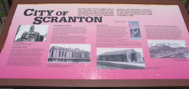 City of Scranton Marker image. Click for full size.