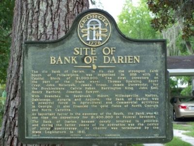 Site of Bank of Darien Marker image. Click for full size.