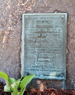 Jersey Central Power & Light (JCP&L) World War II Marker image. Click for full size.