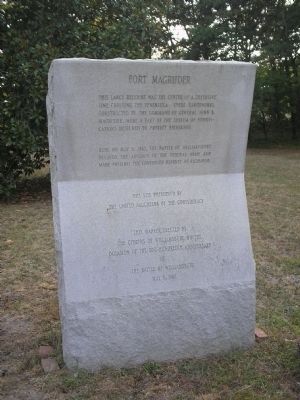 Fort Magruder Marker. Click for full size. Fort Magruder Marker image. Click for full size.