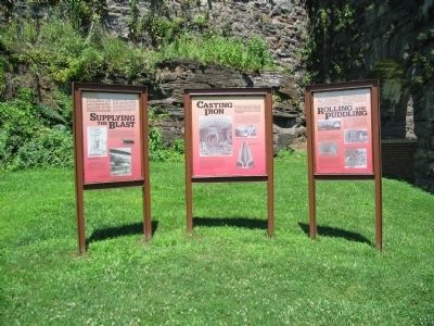 Trio of Markers at the Base of the Furnaces image. Click for full size.