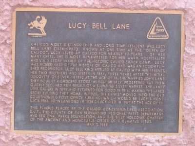 Lucy Bell Lane Marker image. Click for full size.