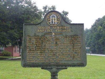 South Newport Baptist Church Marker image. Click for full size.