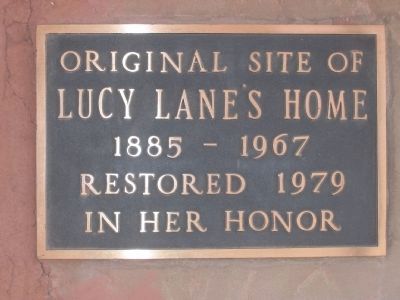 Plaque on Building Behind Hitching Post. Click for full size. Plaque on Building Behind Hitching Post image. Click for full size.