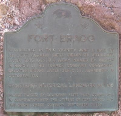 Fort Bragg Marker. Click for full size. Fort Bragg Marker image. Click for full size.