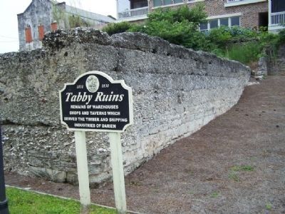 Tabby Ruins Marker near Darien Waterfront Marker image. Click for full size.