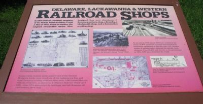 Delaware, Lackawanna & Western Railroad Shops Marker image. Click for full size.