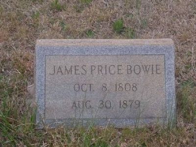 Tombstone for James Price Bowie - Eli Bowie's First Son image. Click for full size.