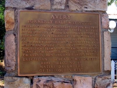 Avery Hotel Marker. Click for full size. Avery Hotel Marker image. Click for full size.