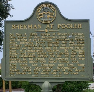 Sherman at Pooler Marker image. Click for full size.