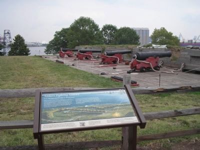 Marker with Cannons in Background. Click for full size. Marker with Cannons in Background image. Click for full size.