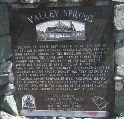 Valley Spring Marker image. Click for full size.