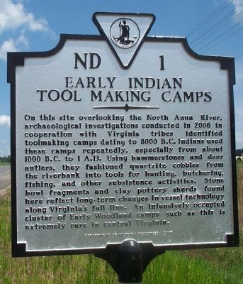 Early Indian Tool Making Camps Marker image. Click for full size.