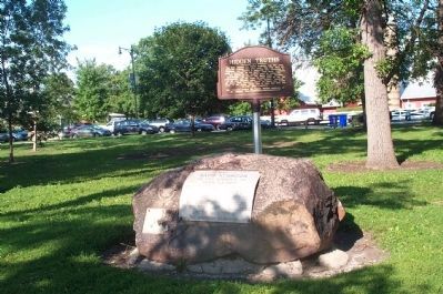 David Kennison Boulder Monument shown with Hidden Truths Marker image. Click for full size.