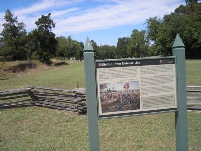 Marker on the Yorktown Battlefield. Click for full size. Marker on the Yorktown Battlefield image. Click for full size.