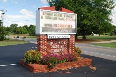 Hopewell Baptist Church Sign. Click for full size. Hopewell Baptist Church Sign image. Click for full size.