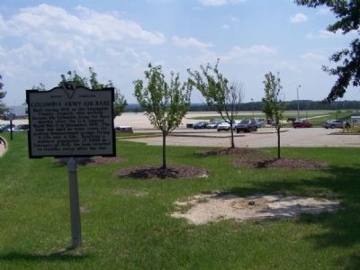 Columbia Army Air Base Marker at Todays Columbia Metro Airport image. Click for full size.