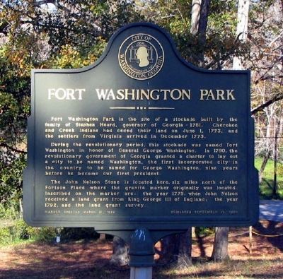 Fort Washington Park Marker image. Click for full size.