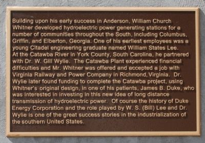 Portman Dam and Power Plant Marker - Reverse, Right image. Click for full size.