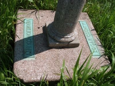 Marker's Base Post - - Denoting The Vermilion / Edgar County Lines. Click for full size. Marker's Base Post - - Denoting The Vermilion / Edgar County Lines image. Click for full size.