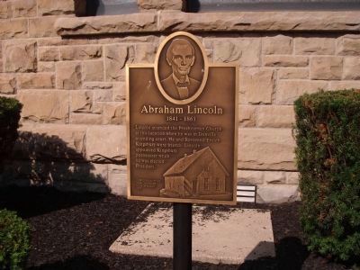 Abraham Lincoln at Danville Presbyterian Church Marker image. Click for full size.