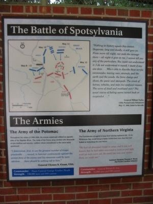 The Battle of Spotsylvania Marker. Click for full size. The Battle of Spotsylvania Marker image. Click for full size.